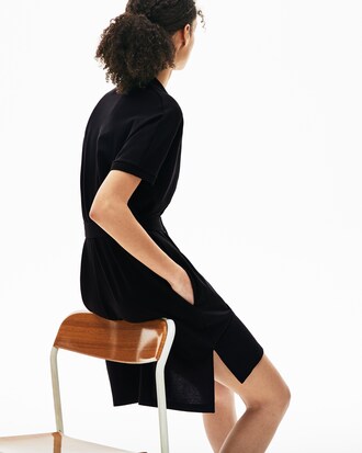 Damen Polo-Kleid mit Kimono-&Auml;rmeln aus geschmeidigem Piqu&eacute;