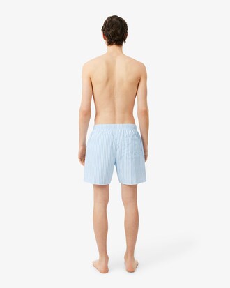 Halblange Badehose mit Streifen