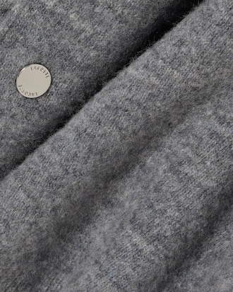 Cardigan aus Wollfilz mit Rundhalsausschnitt