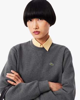 Relaxed Fit-Sweatshirt aus Piqu&eacute; mit Rundhalsausschnitt