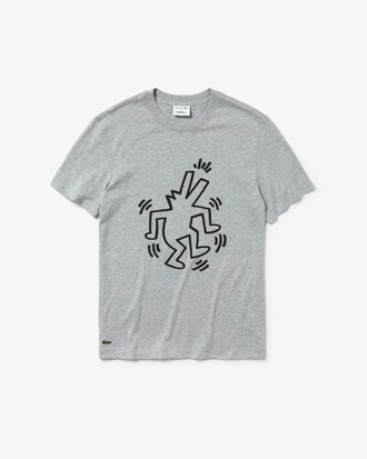 Herren Regular Fit T-Shirt aus Baumwolle im Keith Haring Design