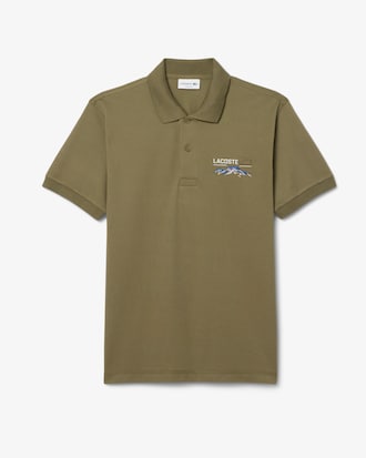 Classic Fit-Polohemd aus Mini-Piqué mit Stickmotiv