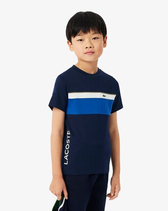 T-Shirt aus Baumwolle mit Colorblock-Design