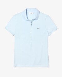 LACOSTE Slim Fit Damen-Poloshirt aus Mini-Piqu&eacute; mit Stretch