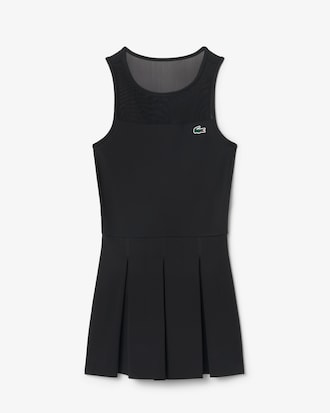 Tennis-Faltenkleid aus Stretch-Materialmix