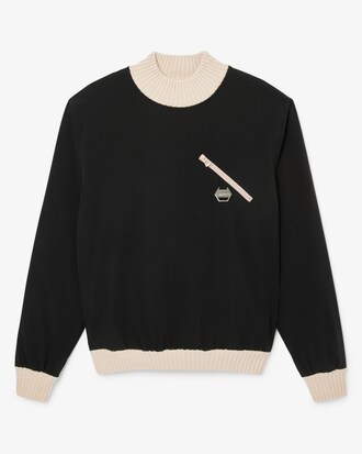 Archiv-Pullover mit hohem Kragen