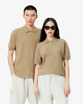 Classic Fit-Polohemd L.12.12 mit verwaschenem Effekt