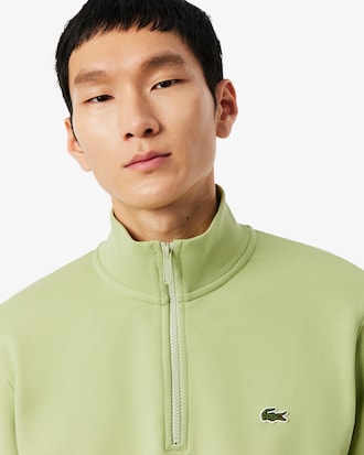 Fleece-Sweatshirt mit Rei&szlig;verschluss und hohem Kragen