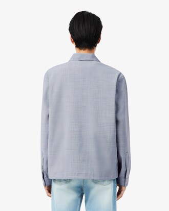 Oversized-Overshirt aus Wollgemisch