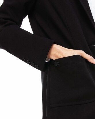 Damen-Blazer aus Milano-Strickware mit seitlichen Streifen