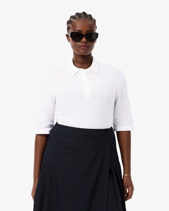 Slim Fit-Polohemd L.12.D mit Dreiviertelärmeln