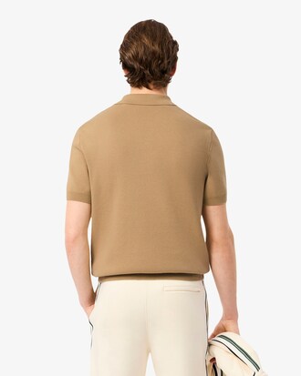 Französischer Pullover mit Streifen und Polokragen