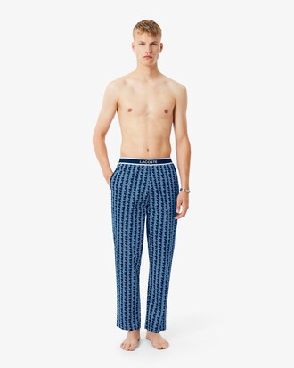 Pyjamahose aus Popeline mit Monogramm