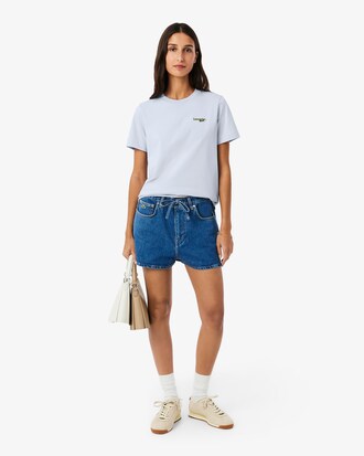 T-Shirt aus Baumwolle mit Badge