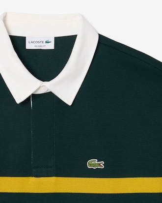 Gestreiftes Rugby-Polohemd aus Piqu&eacute;, Relaxed Fit