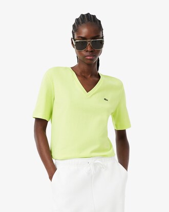 Relaxed Fit-T-Shirt aus weicher Baumwolle mit V-Ausschnitt