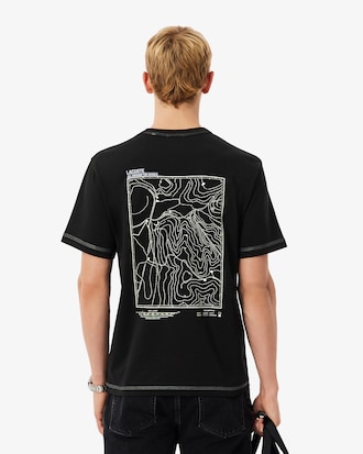 T-Shirt aus Jersey mit mehreren Prints