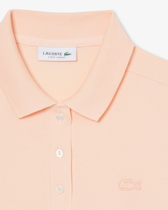 Slim Fit Damen LACOSTE Poloshirt aus Stretch-Baumwoll-Piqu&eacute;