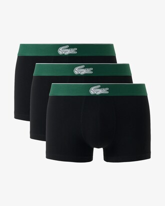 3er-Pack-Kroko-Trunks aus Stretch-Jersey