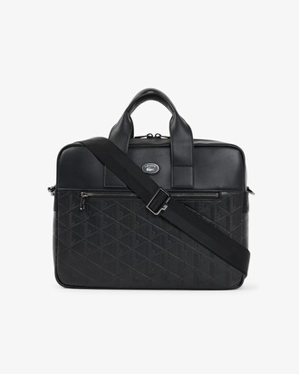 Laptop-Tasche mit Monogramm aus Leder