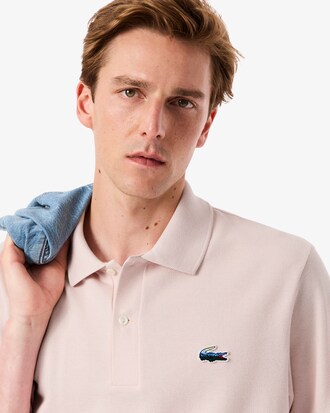 Classic Fit-Polohemd aus Piqu&eacute; mit Krokodil und Landschaft
