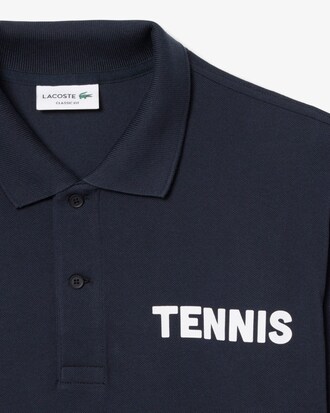 Classic Fit-Polohemd aus Petit Piqu&eacute; mit Print