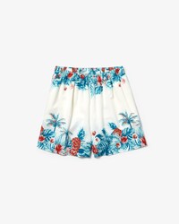 Damen Bermudas mit elastischem Tunnelzug und Hawaii-Print
