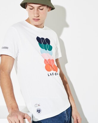 Herren T-Shirt mit Print LACOSTE SPORT French Open Edition