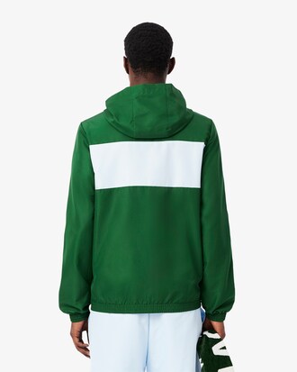 Colorblock-Sportjacke mit Logo-Streifen