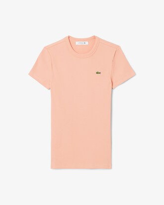 Slim Fit-T-Shirt aus gerippter Baumwolle