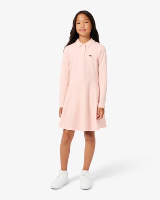 Kleid aus Stretch-Piqu&eacute; mit langen &Auml;rmeln
