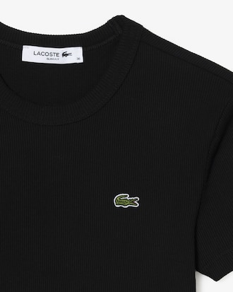 Slim Fit-T-Shirt aus gerippter Baumwolle