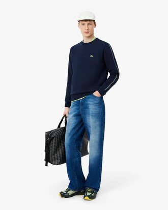 Sweatshirt aus Fleece mit Streifenband