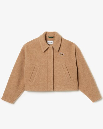 Kurze Oversized-Jacke aus reiner Wolle