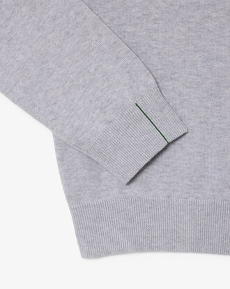 Einfarbiger Pullover aus Baumwolle mit Rundhalsausschnitt