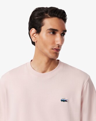 T-Shirt aus schwerem Jersey mit Krokodil und Landschaft