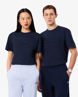 T-Shirt aus schwerer Baumwolle mit Tiefgepr&auml;gtes