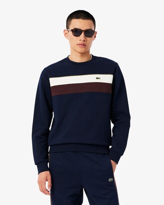 Sweatshirt aus Fleece mit Colorblock-Design