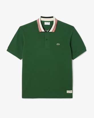 Classic Fit-Polohemd mit Streifen, hergestellt in Frankreich