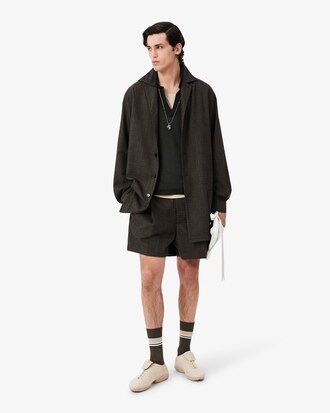 Overshirt Runway aus Wolle mit Print