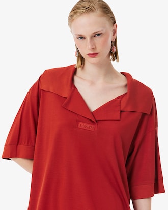 Kleid Runway aus Seide mit Polokragen