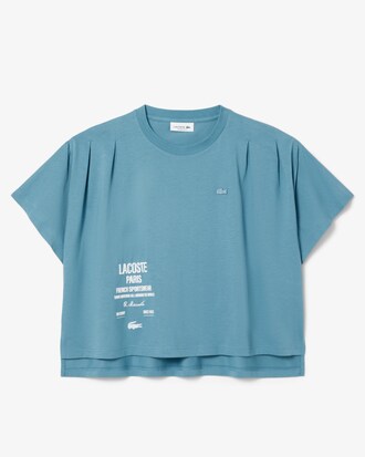 T-Shirt mit Druck und Fledermausärmeln