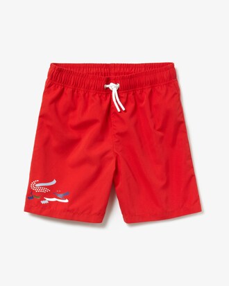 Jungen-Badehose aus Canvas mit gro&szlig;em Krokodil