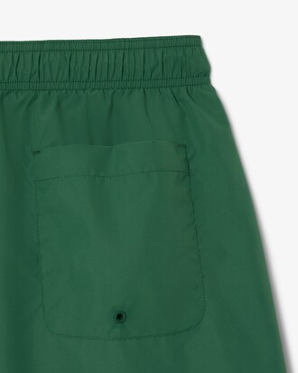 Halblange, einfarbige Badehose