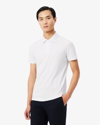 Slim Commuter Fit-Polohemd aus Piqu&eacute; mit Branding aus Jacquard