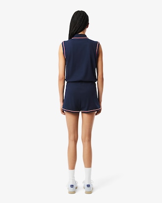 Ärmelloser Jumpsuit im Polostil