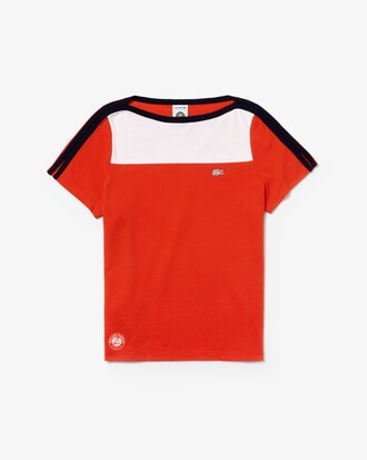 Damen Baumwoll-T-Shirt LACOSTE SPORT French Open Edition