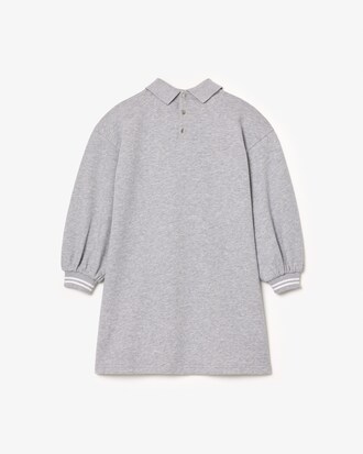 Kleid aus Fleece mit Blumen-Badge