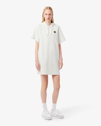 Kleid aus Piqué mit Kapuze