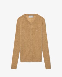 Rippstrick-Cardigan aus Merinowolle